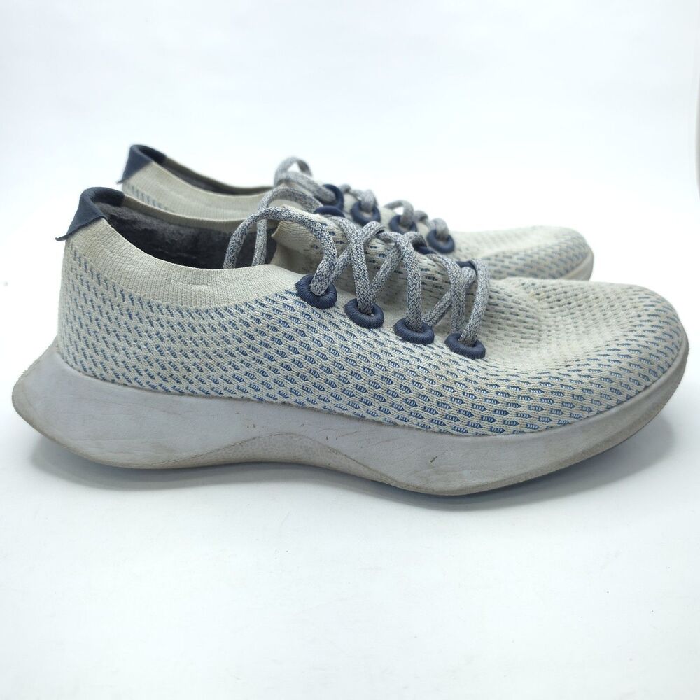 Allbirds Tree Dasher Mens Blue White Athletic Running Shoes Size 8 Sneaker